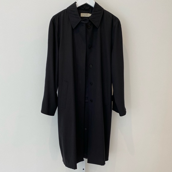 CALVIN KLEIN COLLECTION LIGHTWEIGHT SILK COAT 6 - Picture 3 of 16